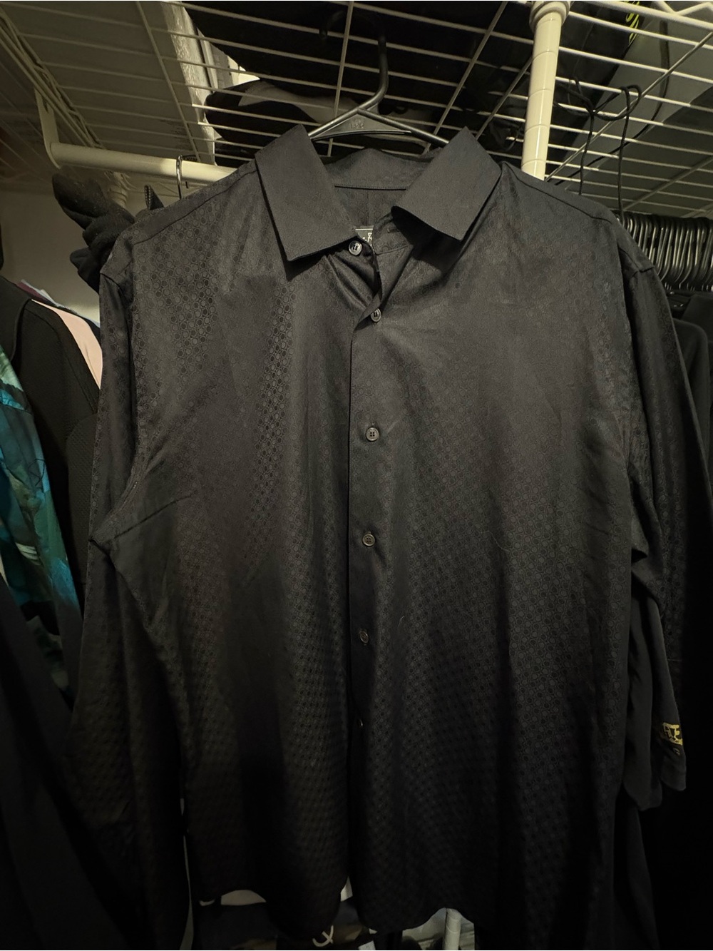 Black Men's Salvatore Ferragamo Button-Up Dress Shirt